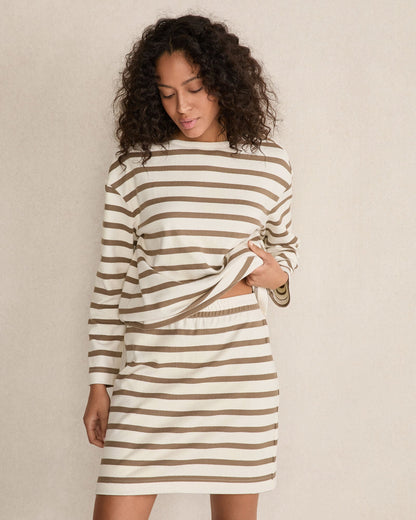 ORGANIC COTTON STRIPE SKIRT | Talbots