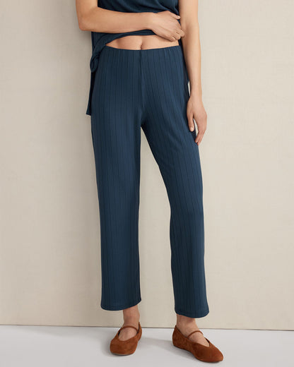 RIBBED KICK FLARE PANTS | Talbots