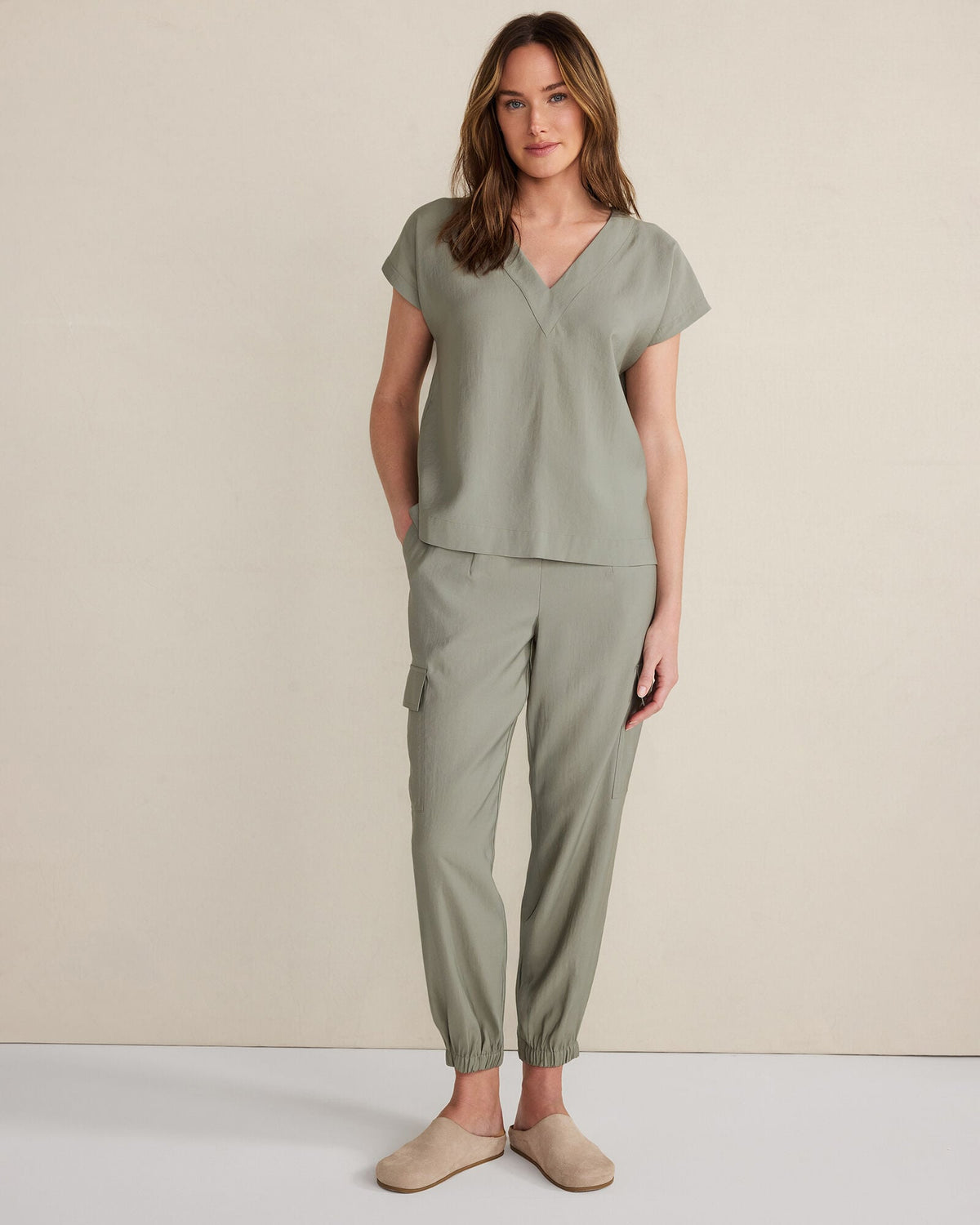 LUXE MODAL V-NECK TOP | Talbots