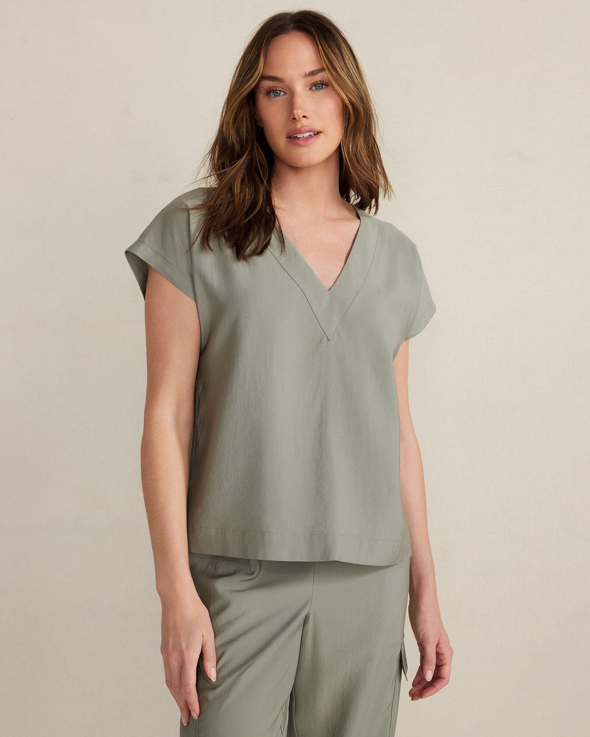 LUXE MODAL V-NECK TOP | Talbots