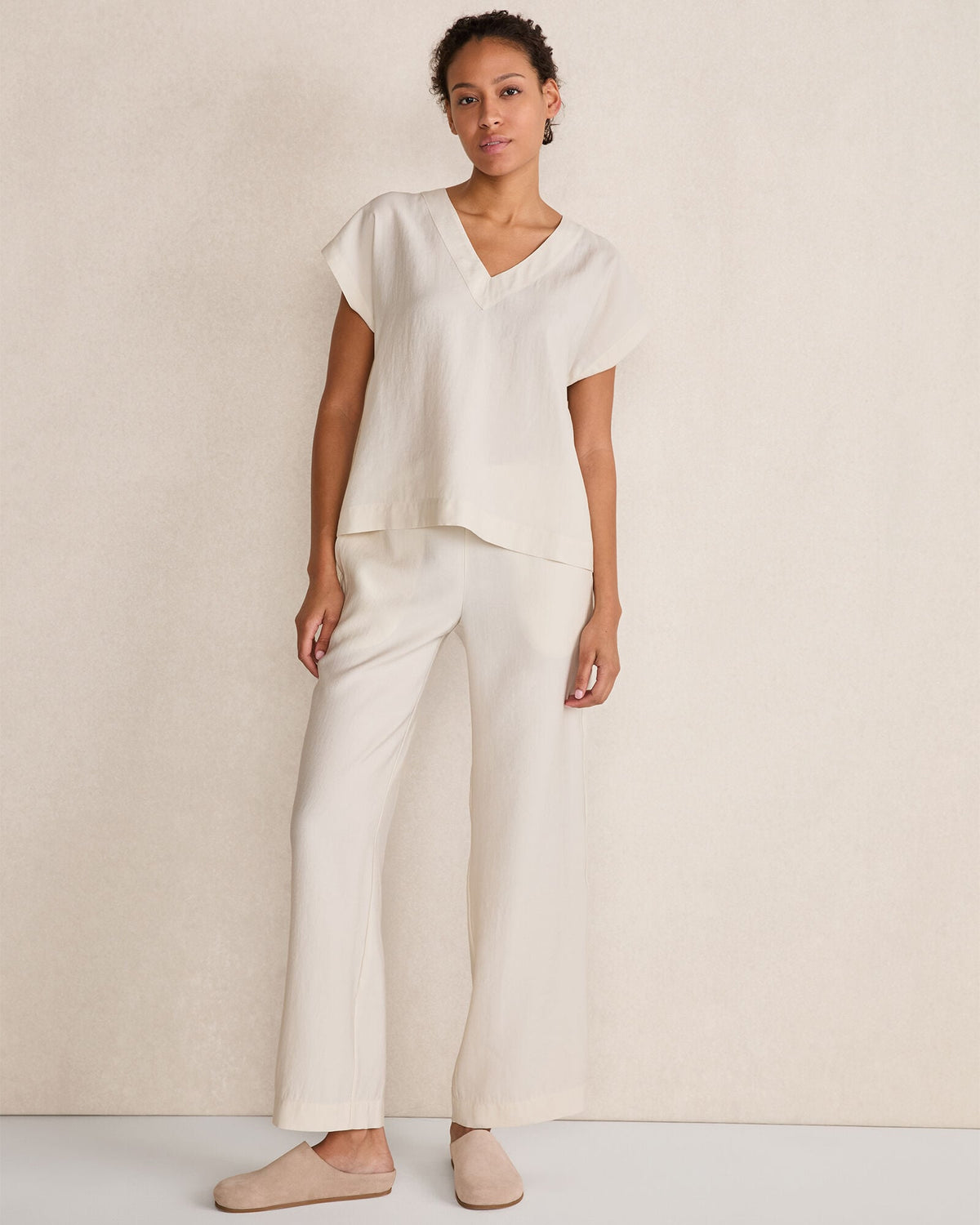 LUXE MODAL V-NECK TOP | Talbots