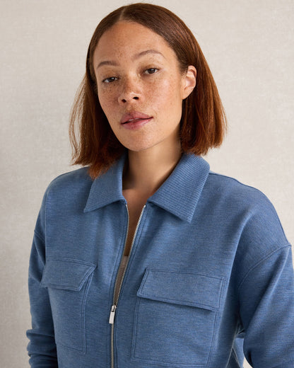 FLEECE COLLARED JACKET | Talbots
