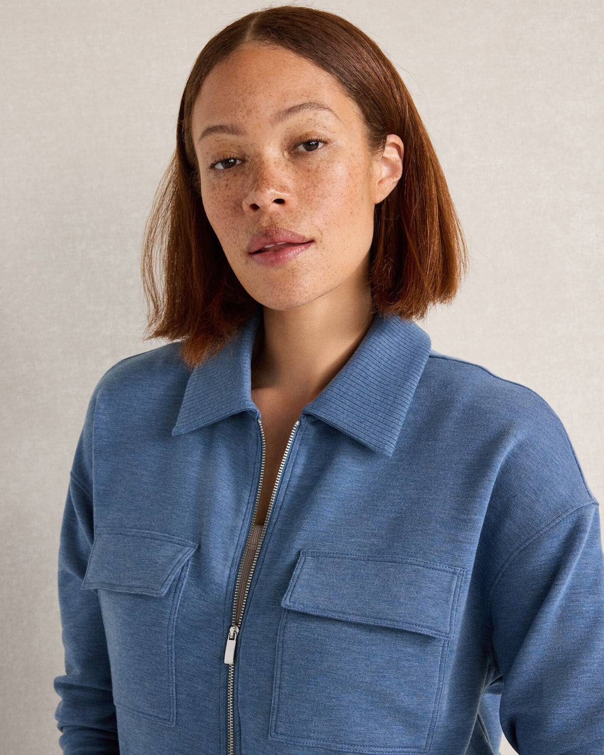 FLEECE COLLARED JACKET | Talbots
