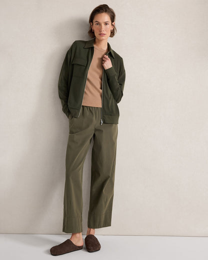 FLEECE COLLARED JACKET | Talbots