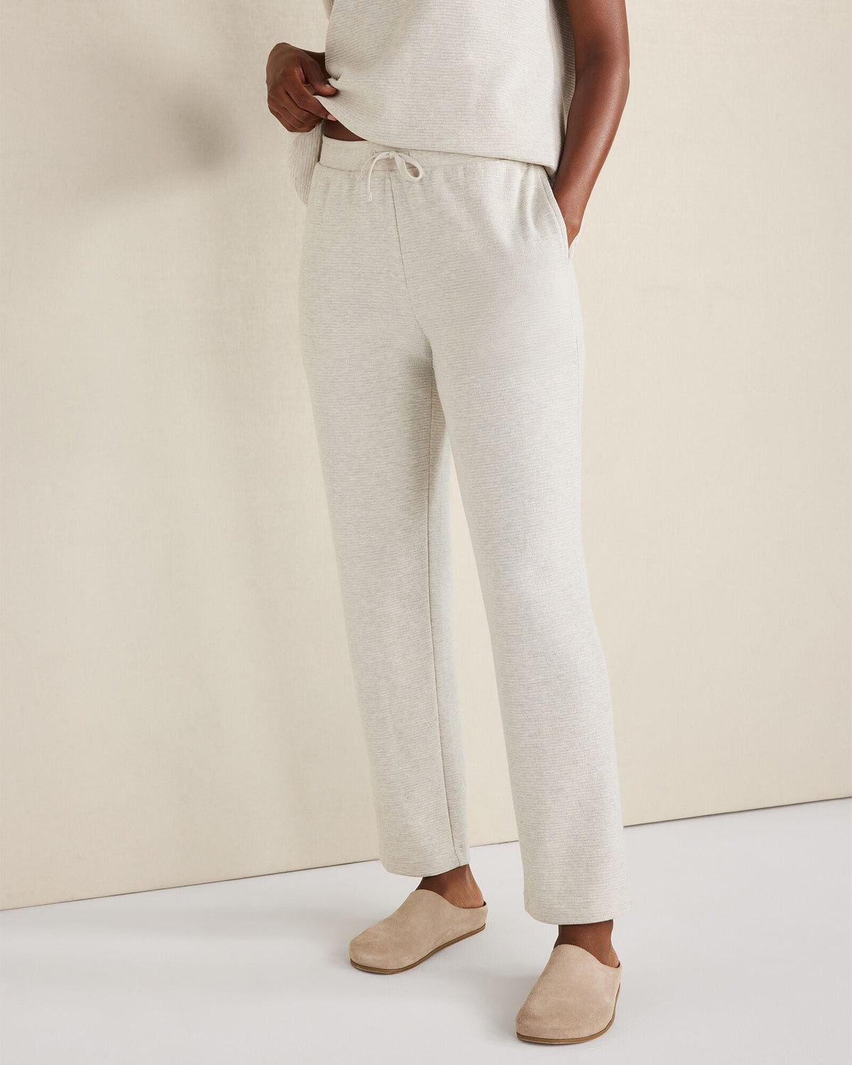 COTTON BLEND OTTOMAN RIB PANTS | Talbots