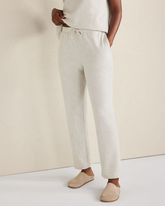 COTTON BLEND OTTOMAN RIB PANTS | Talbots