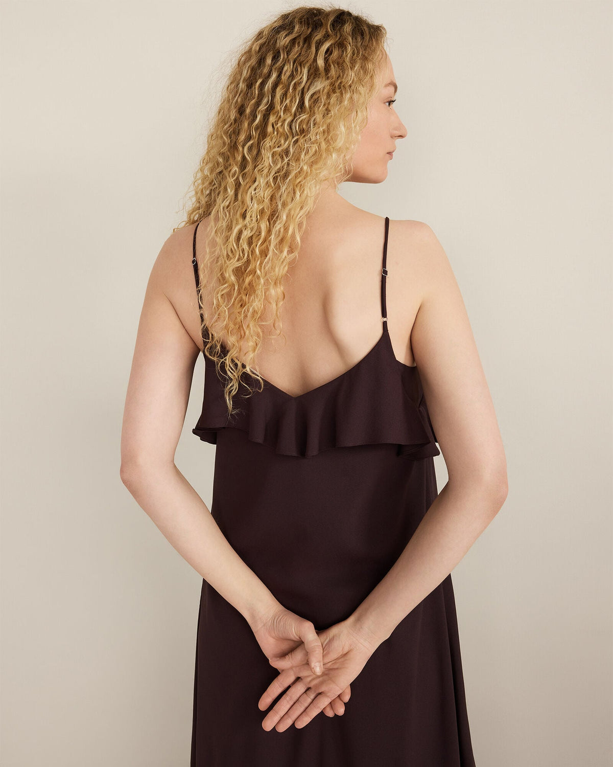 GEORGETTE FLOUNCE MAXI DRESS | Talbots