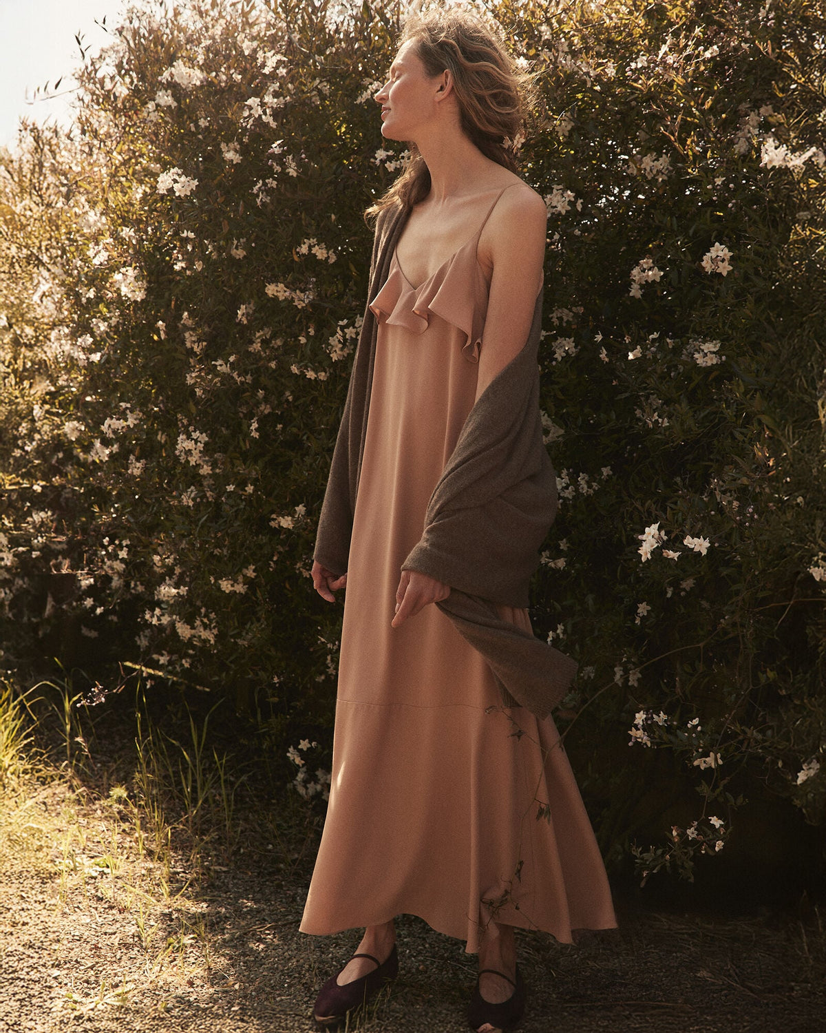 GEORGETTE FLOUNCE MAXI DRESS | Talbots