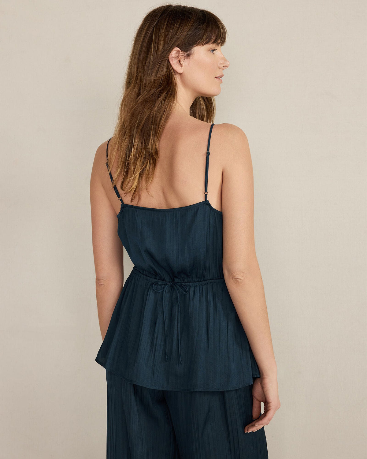 SILKY PLEATED PEPLUM TOP | Talbots