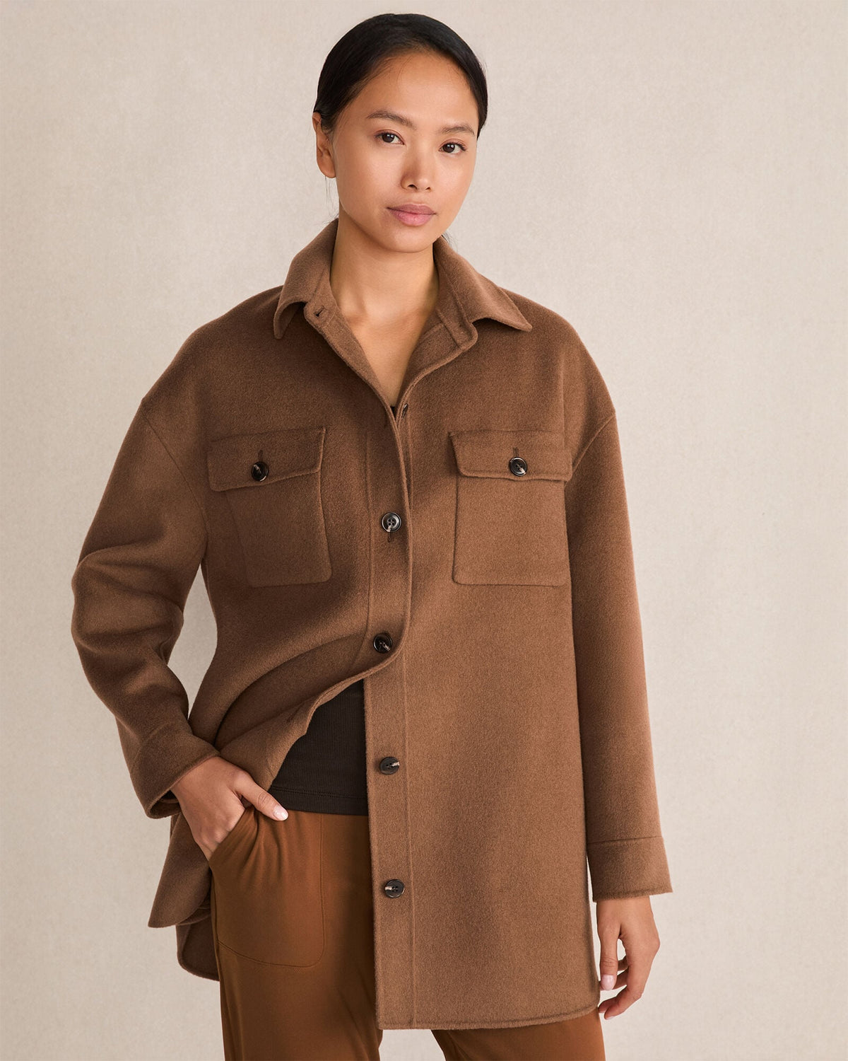 WOOL BLEND OVERSIZED SHACKET | Talbots