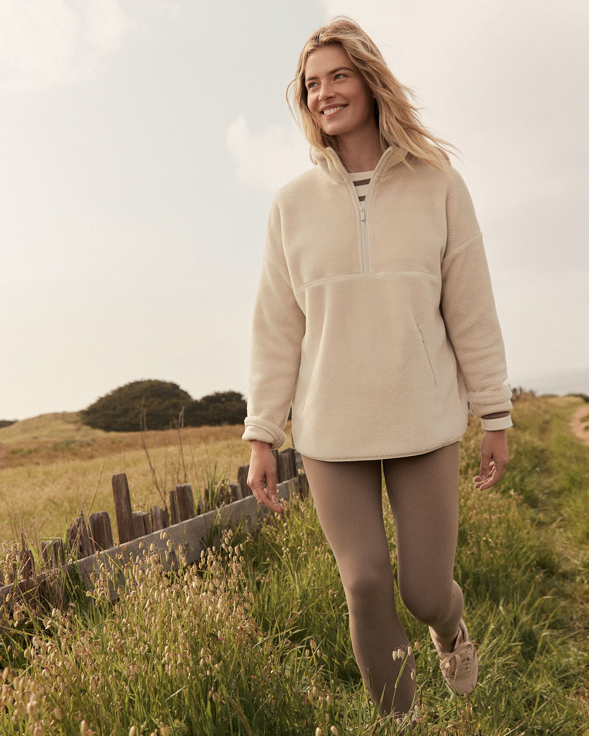 FAUX SHERPA HALF ZIP PULLOVER | Talbots
