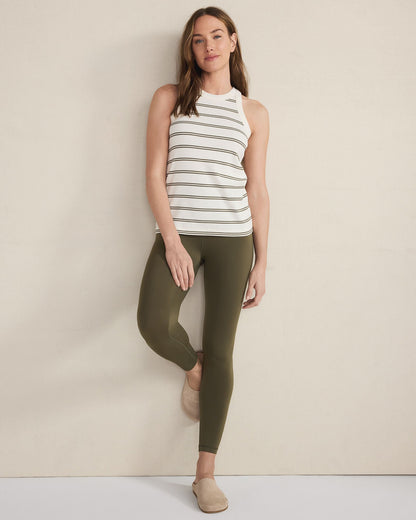 ORGANIC COTTON DOUBLE STRIPE RACERBACK TANK | Talbots
