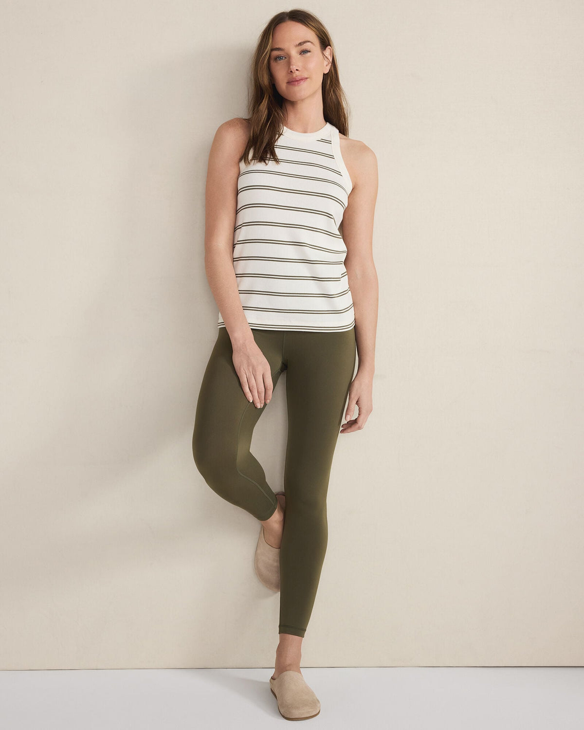 ORGANIC COTTON DOUBLE STRIPE RACERBACK TANK | Talbots