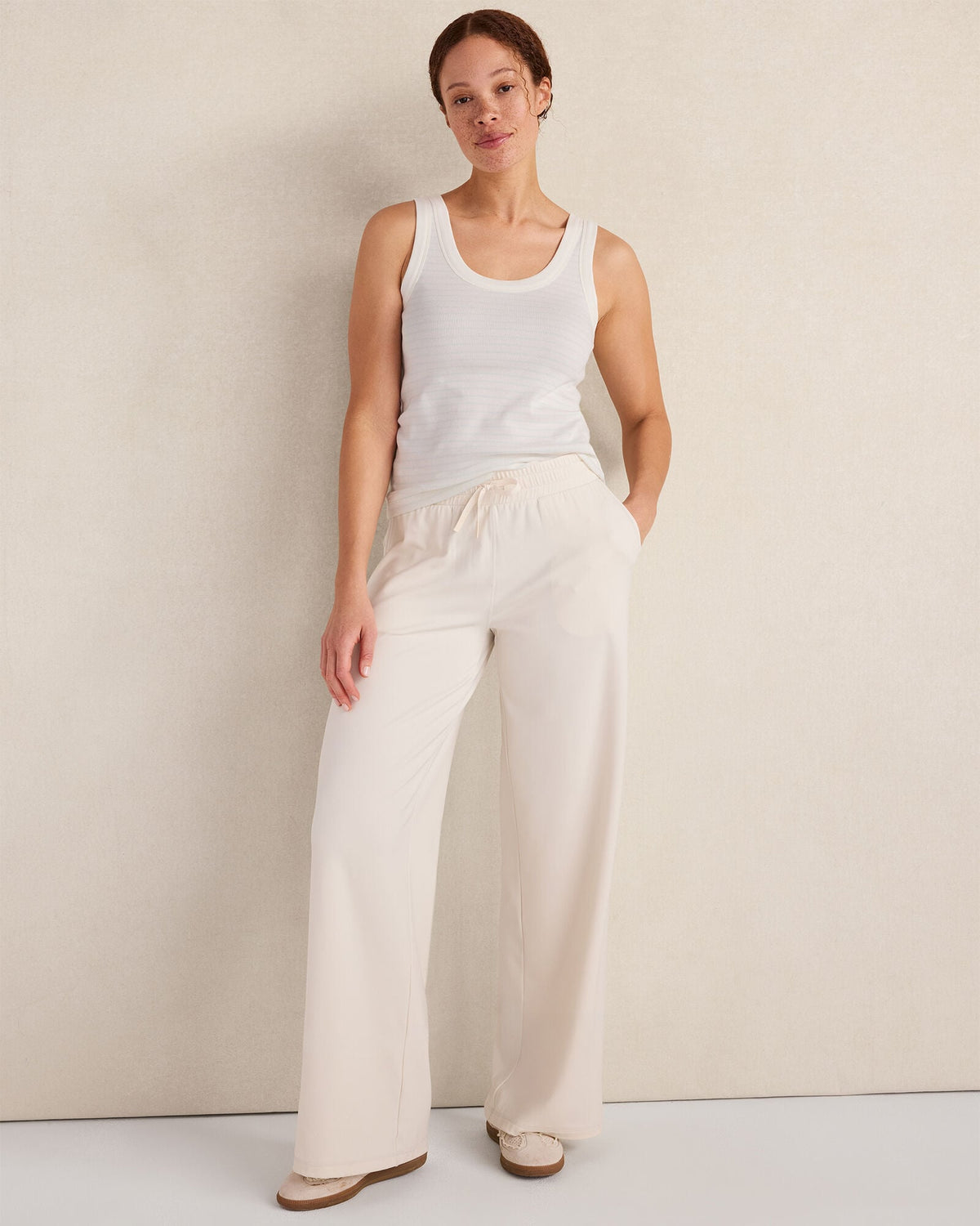 ORGANIC COTTON DELICATE STRIPE SCOOP NECK TANK | Talbots