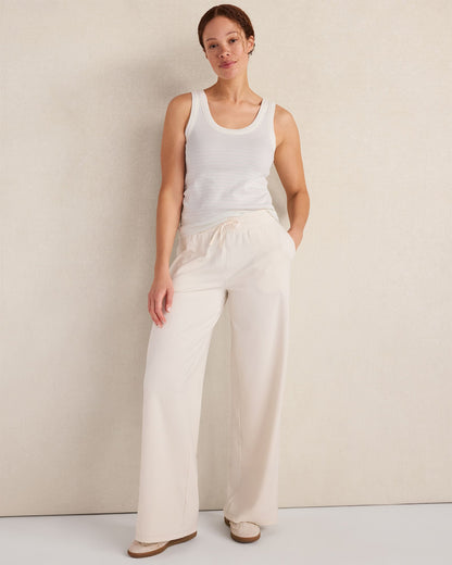 ORGANIC COTTON DELICATE STRIPE SCOOP NECK TANK | Talbots