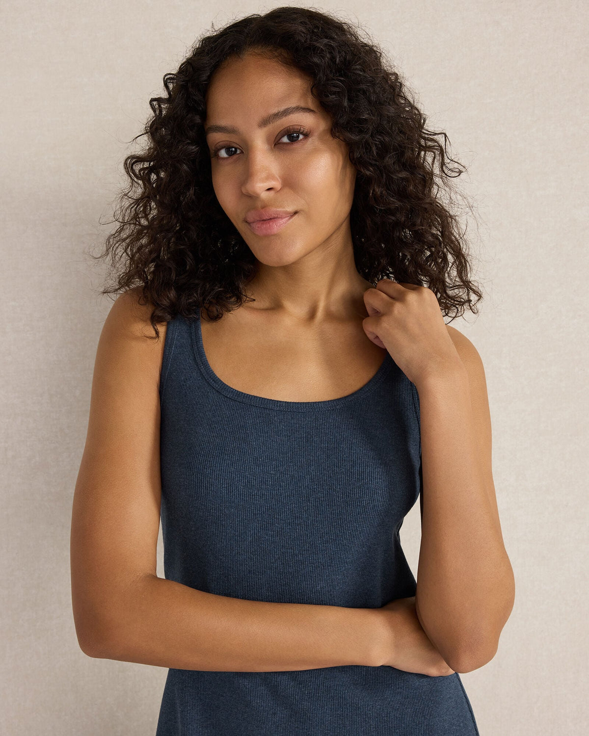 ORGANIC COTTON RIB KNIT MIDI DRESS | Talbots