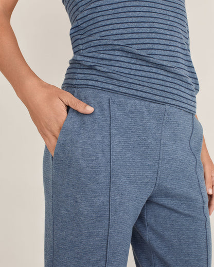 COTTON BLEND OTTOMAN RIB TAPERED PANTS | Talbots