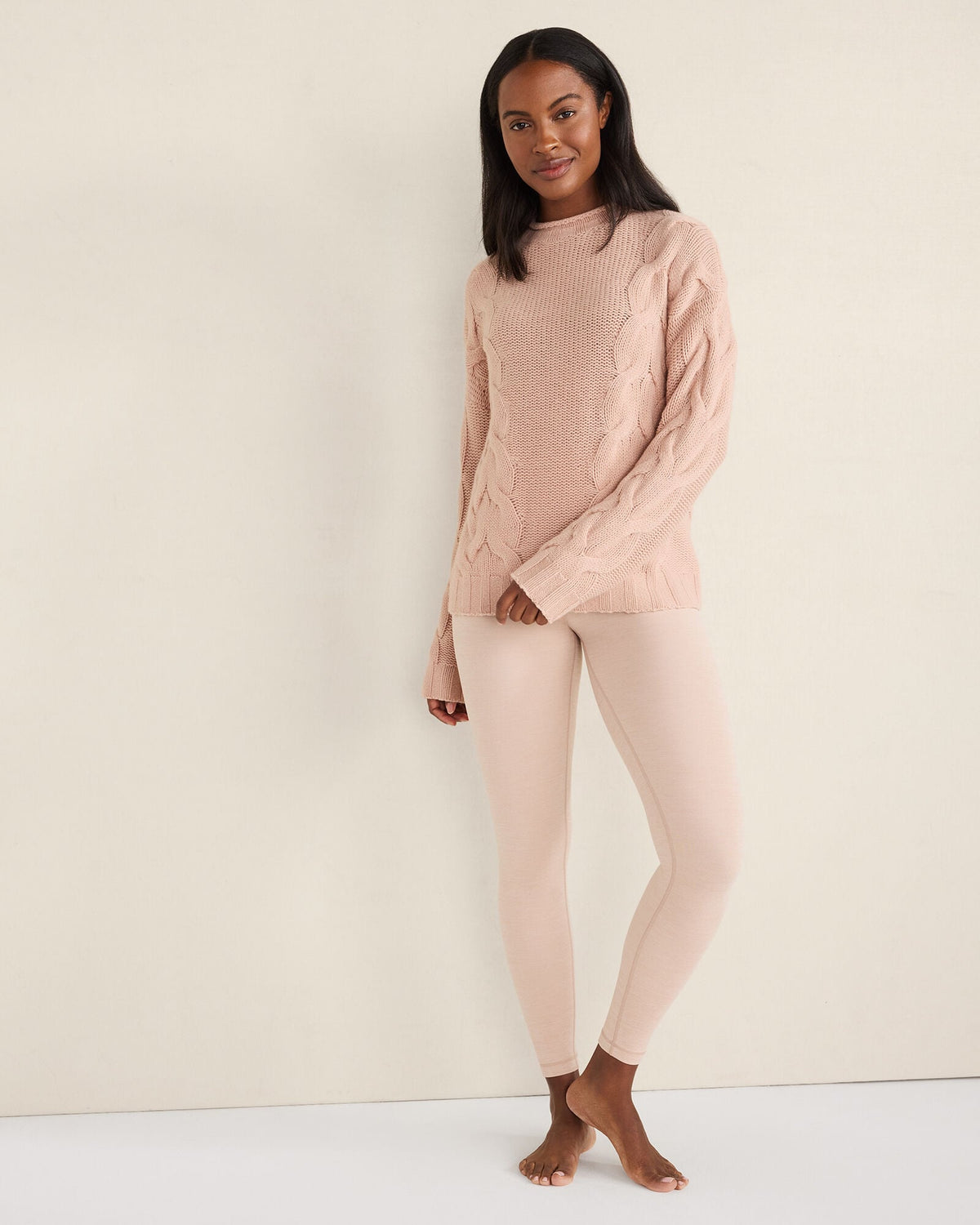 CASHMERE CABLE ROLL NECK SWEATER | Talbots