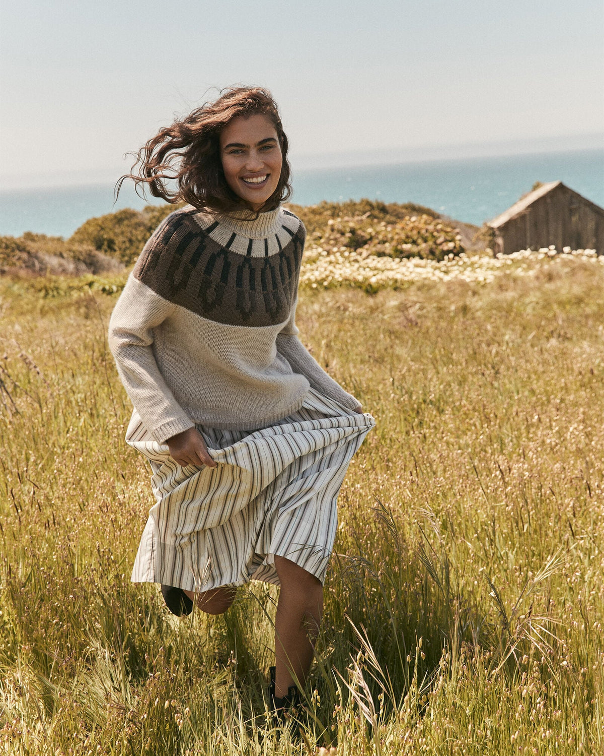 CASHMERE FAIRISLE MOCK NECK SWEATER | Talbots