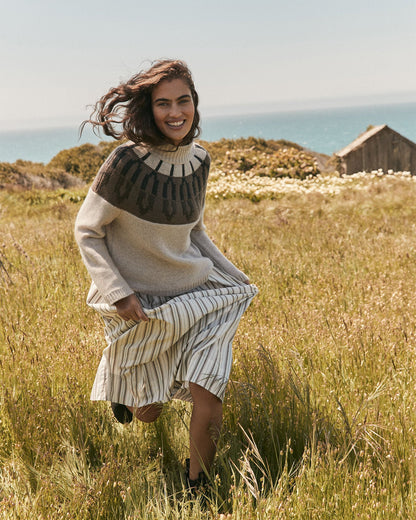CASHMERE FAIRISLE MOCK NECK SWEATER | Talbots