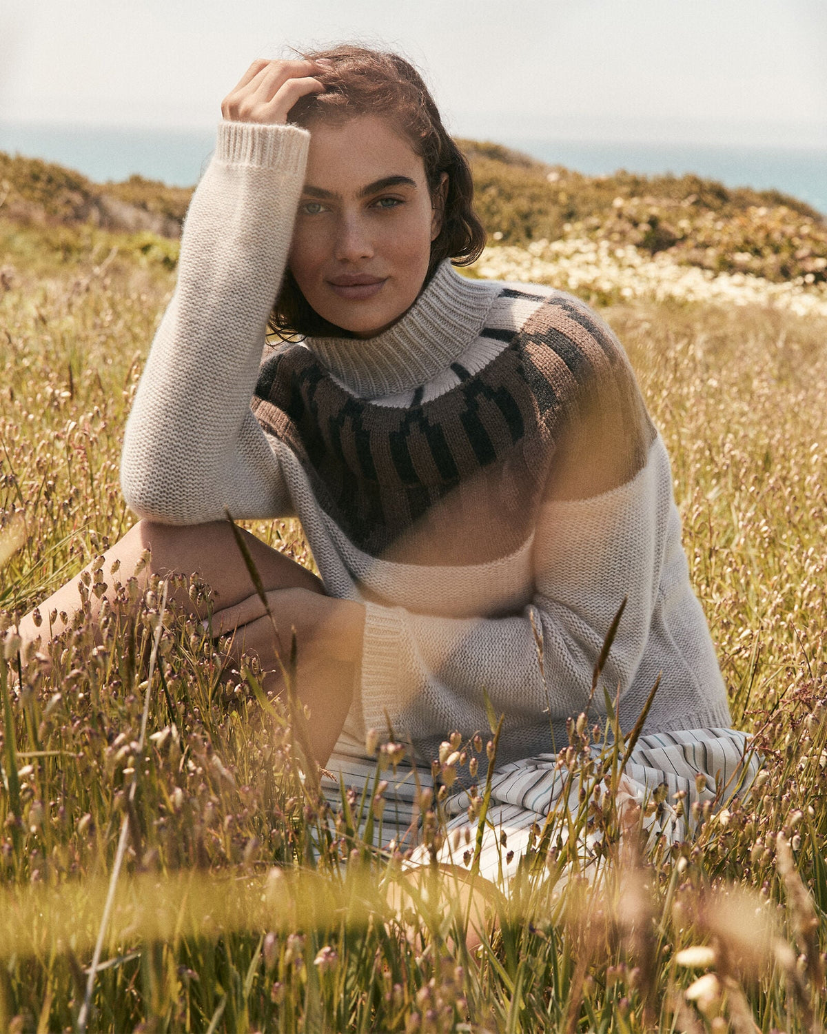 CASHMERE FAIRISLE MOCK NECK SWEATER | Talbots