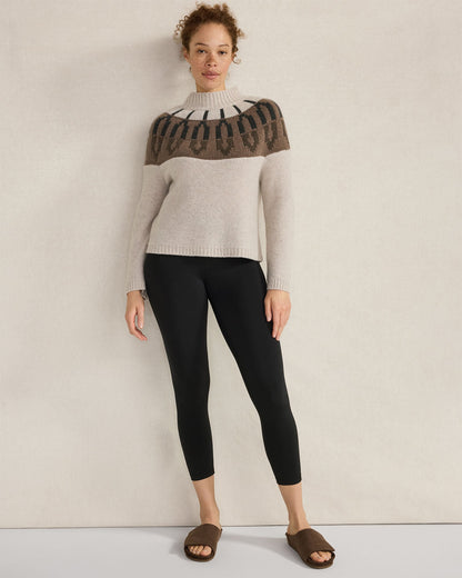 CASHMERE FAIRISLE MOCK NECK SWEATER | Talbots