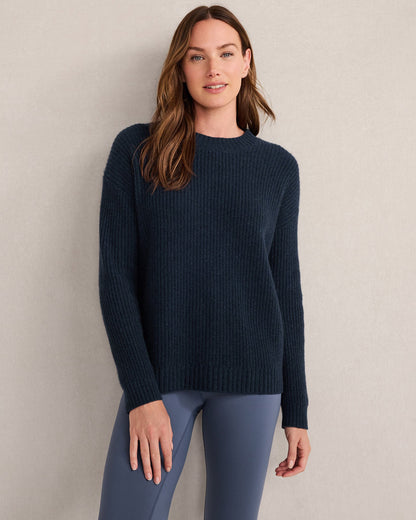 CASHMERE SHAKER STITCH CREWNECK SWEATER | Talbots
