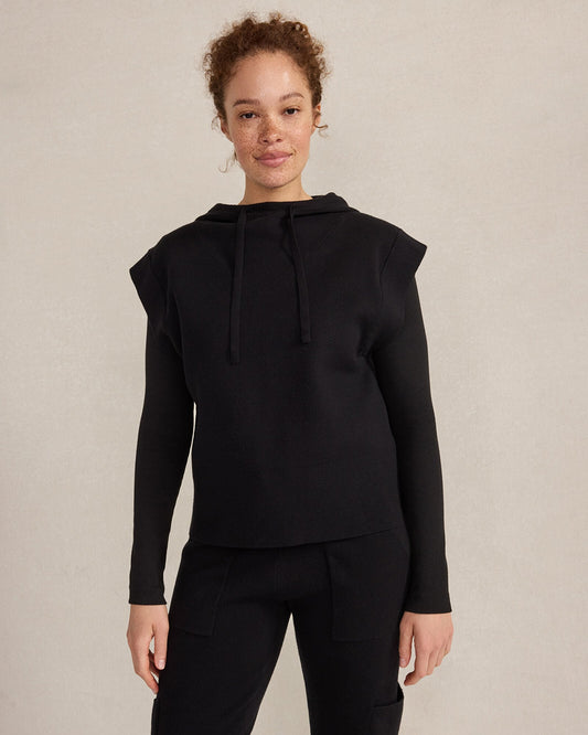 VISCOSE BLEND SLEEVELESS HOODIE | Talbots