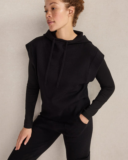 VISCOSE BLEND SLEEVELESS HOODIE | Talbots