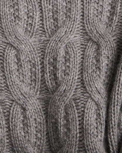 CASHMERE CABLE COLLARED SWEATER | Talbots