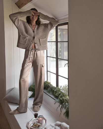 LUXE SILK CARGO PANTS | Talbots