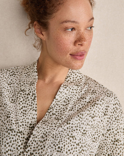 ORGANIC COTTON JERSEY ANIMAL DOT ROBE | Talbots