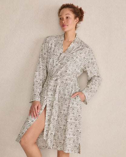 ORGANIC COTTON JERSEY ANIMAL DOT ROBE | Talbots