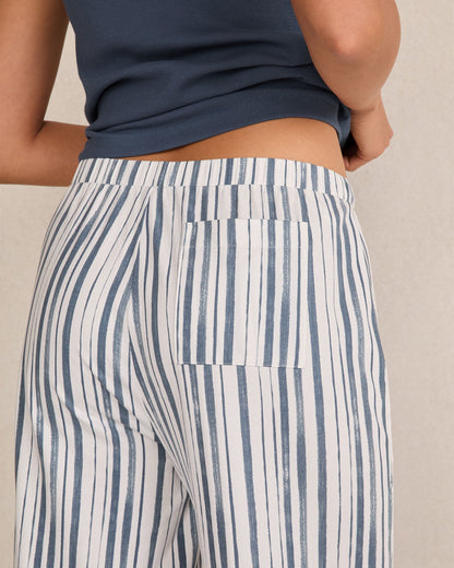 ORGANIC COTTON JERSEY PAINTED STRIPE PAJAMA PANTS | Talbots