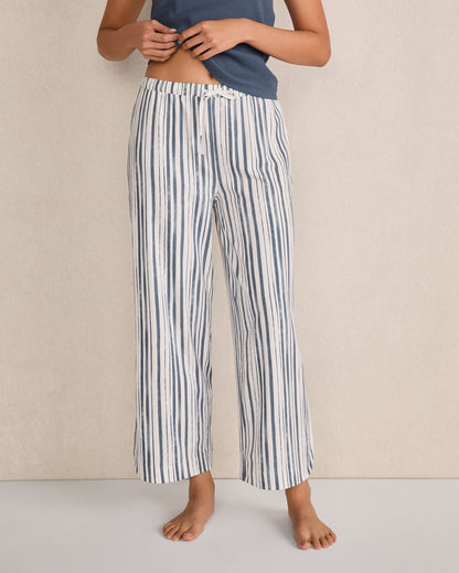 ORGANIC COTTON JERSEY PAINTED STRIPE PAJAMA PANTS | Talbots