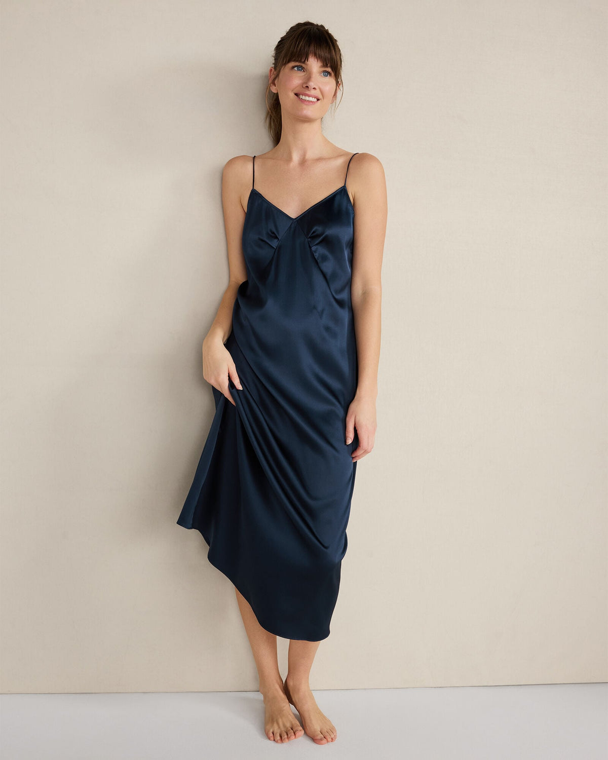 WASHABLE SILK PLEATED CHEMISE | Talbots