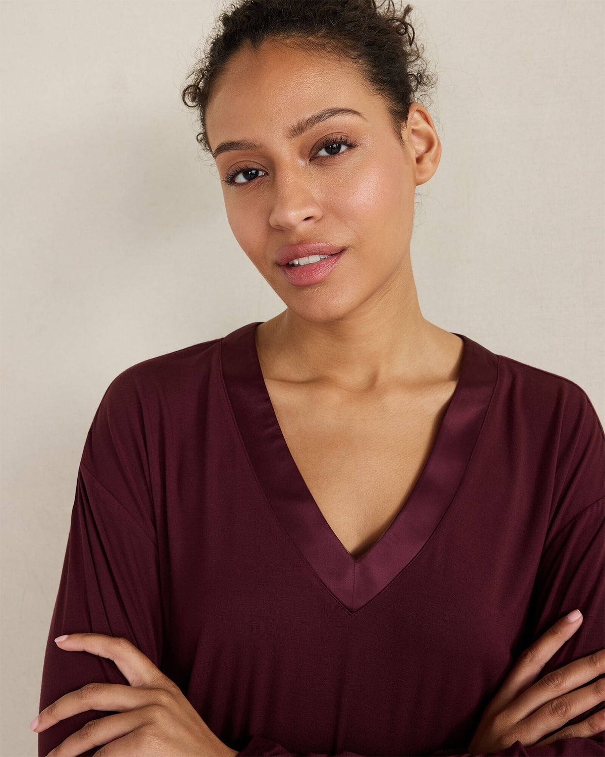 CALM & COOL LONG SLEEVE SLEEP TOP | Talbots
