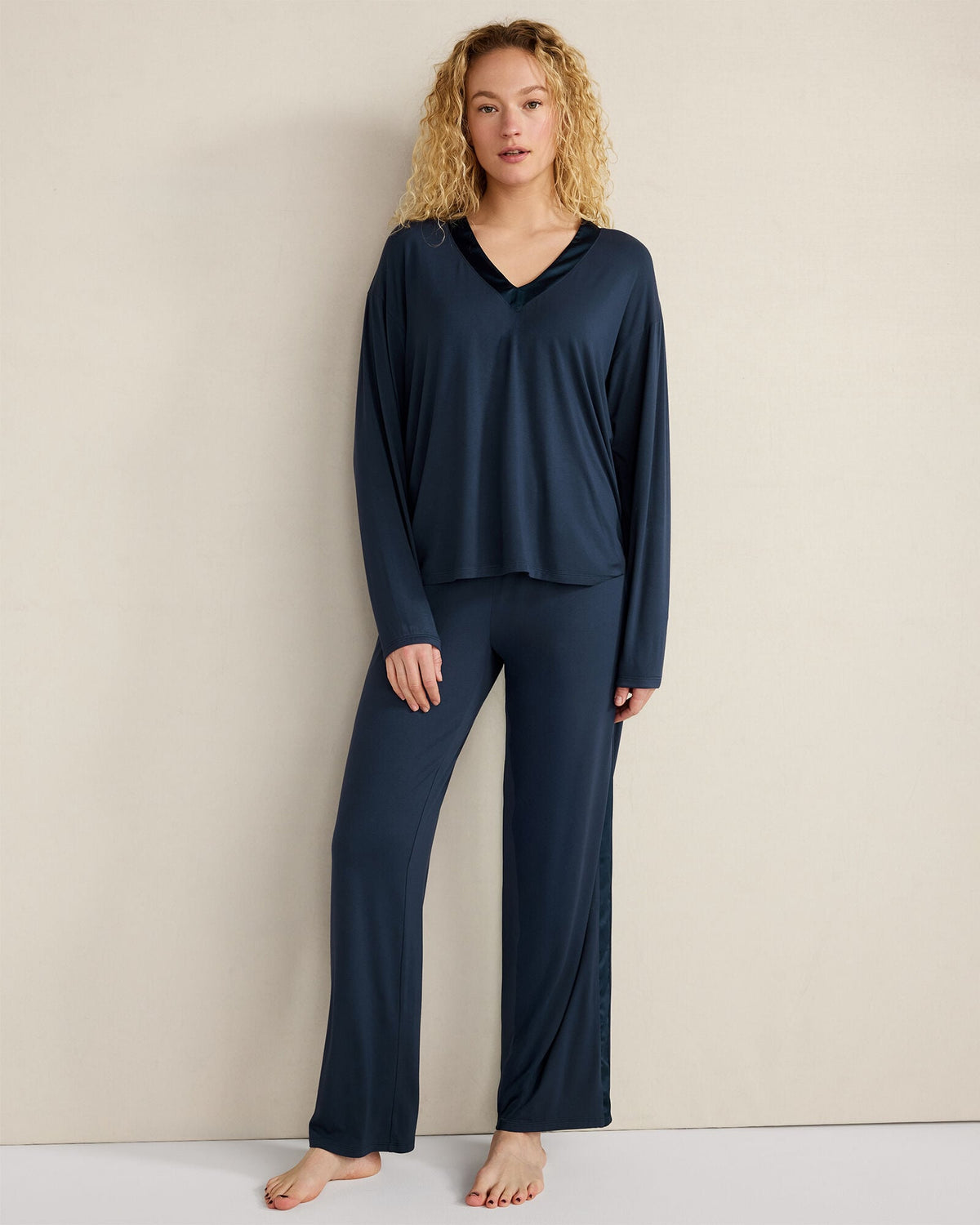 CALM & COOL LONG SLEEVE SLEEP TOP | Talbots