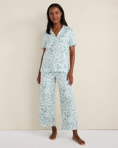 ORGANIC COTTON JERSEY BLURRED FLORAL PAJAMA PANTS | Talbots