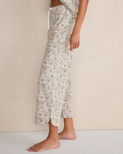 ORGANIC COTTON JERSEY ANIMAL DOT PAJAMA PANTS | Talbots