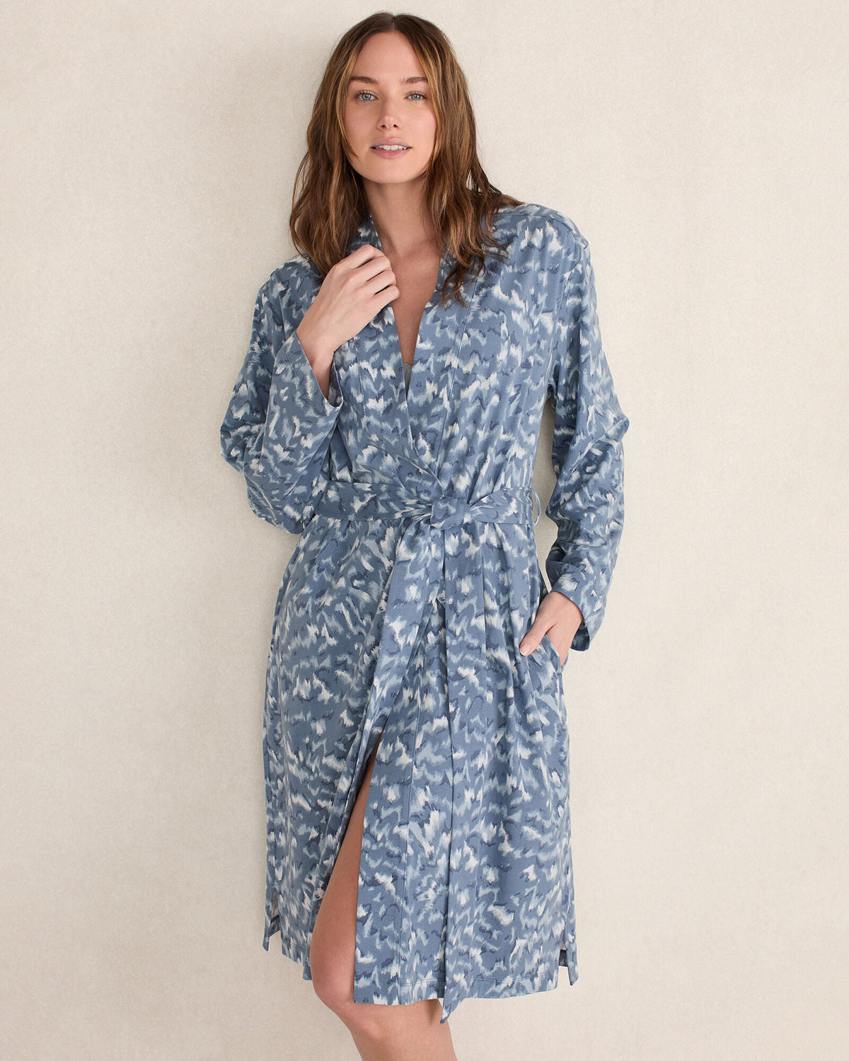 ORGANIC COTTON JERSEY WAVE ROBE | Talbots