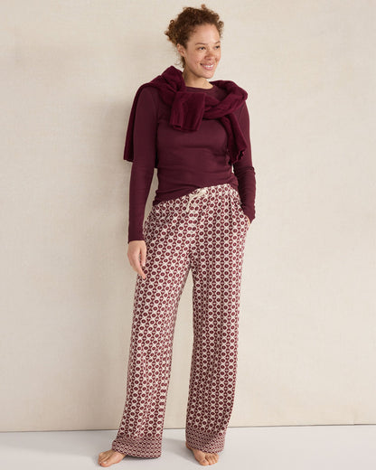 ORGANIC COTTON JERSEY IKAT PAJAMA PANTS | Talbots