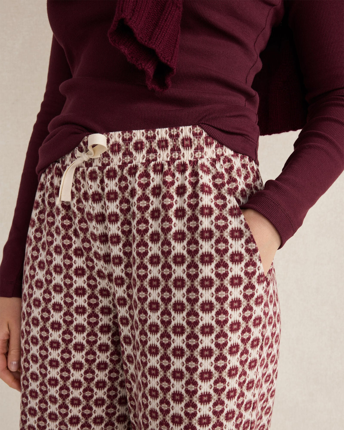 ORGANIC COTTON JERSEY IKAT PAJAMA PANTS | Talbots