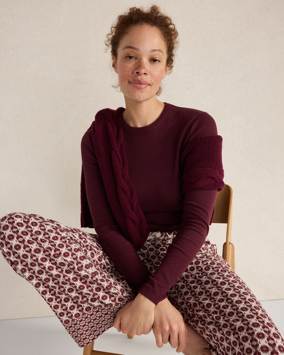 ORGANIC COTTON JERSEY IKAT PAJAMA PANTS | Talbots