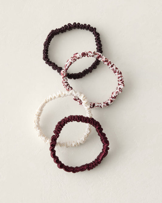 WASHABLE SILK HAIR TIES — ANIMAL DOT MULTI | Talbots