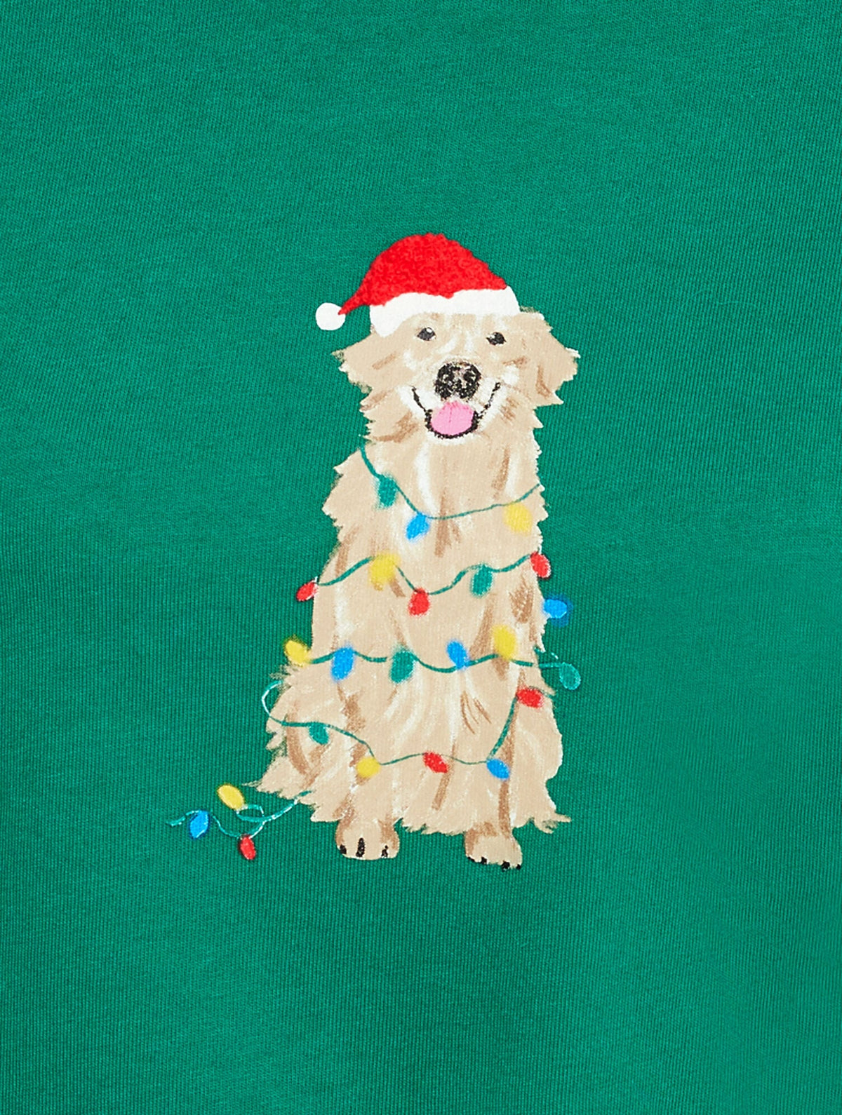 LONG SLEEVE CREWNECK TEE - FESTIVE DOG | Talbots