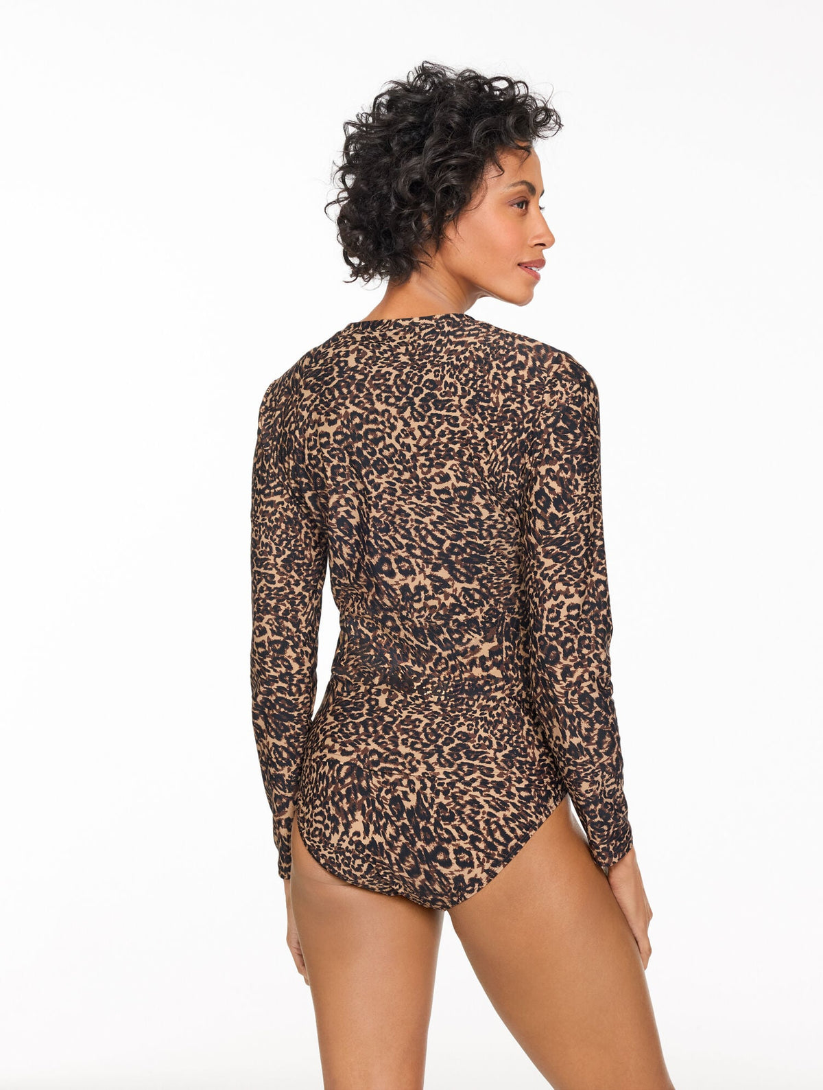AQUA CLUB UPF 50+ LONG SLEEVE SWIM TEE - LEOPARD | Talbots