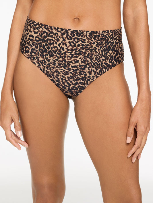 AQUA CLUB HIGH WAIST SWIM BOTTOM - LEOPARD | Talbots