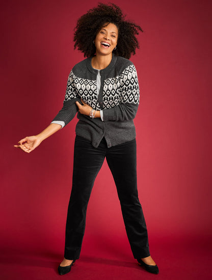 STRAIGHT LEG STRETCH VELVETEEN PANTS | Talbots