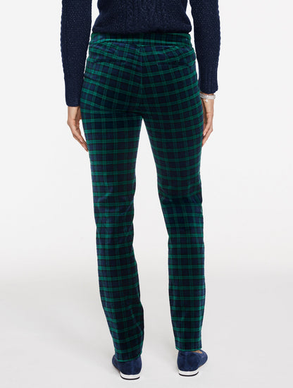 STRAIGHT LEG VELVETEEN PANTS - TRANQUIL TARTAN | Talbots